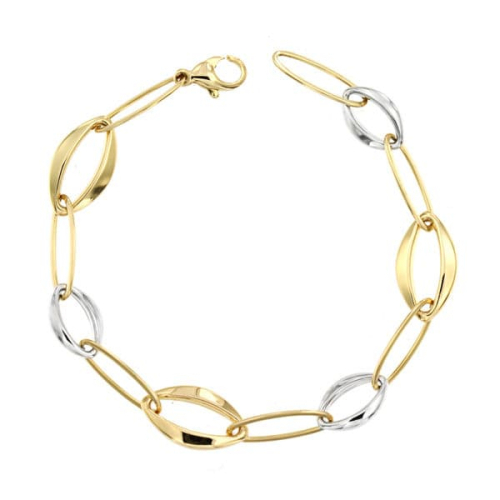 18K PULSERA BICOLOR 19.5 CM 7