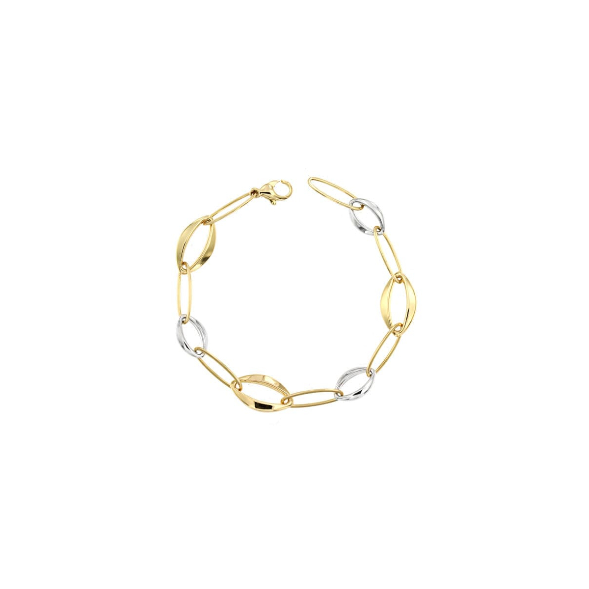 18K PULSERA BICOLOR 19.5 CM 7