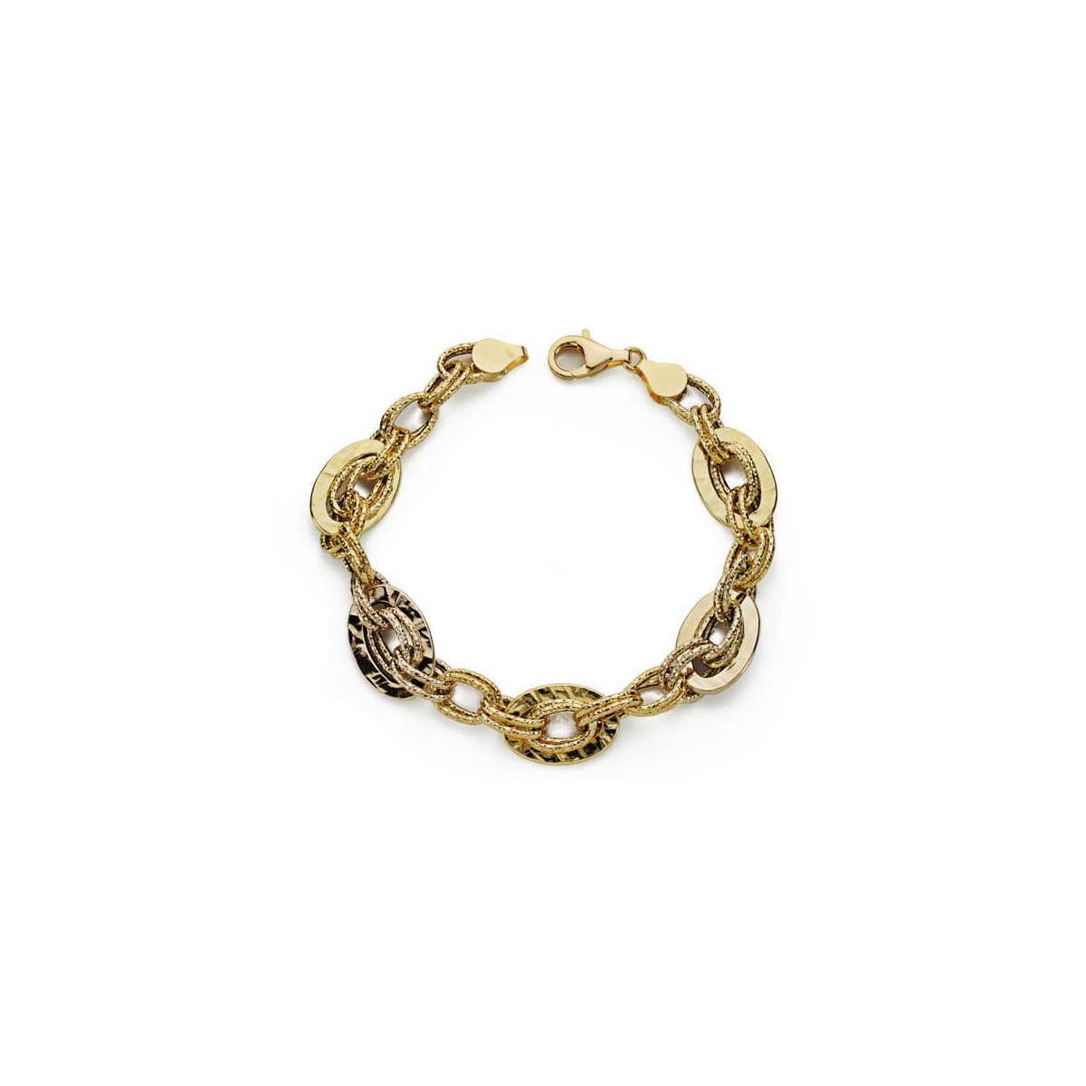 18K PULSERA BICOLOR 19.5 CM 6