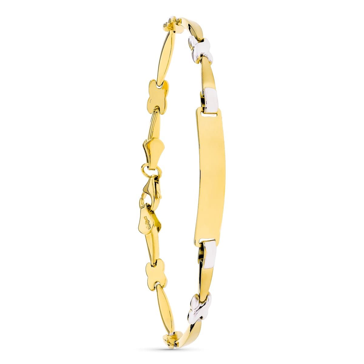 18K ESCLAVA ORO BICOLOR 18CM 5