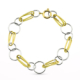 18K PULSERA BICOLOR ESLABONES 5