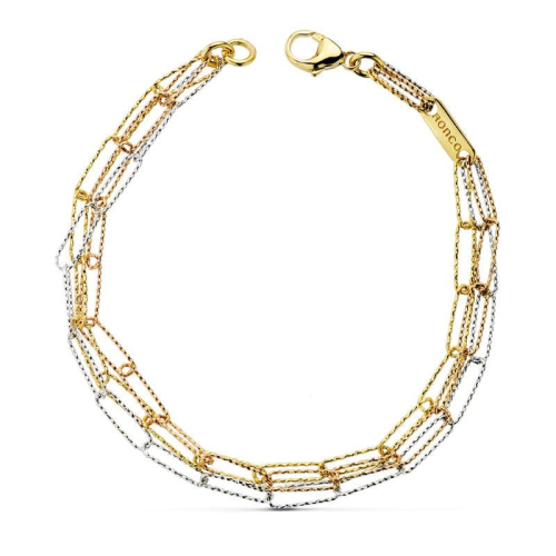 18K PULSERA TRICOLOR 19.5CM 6