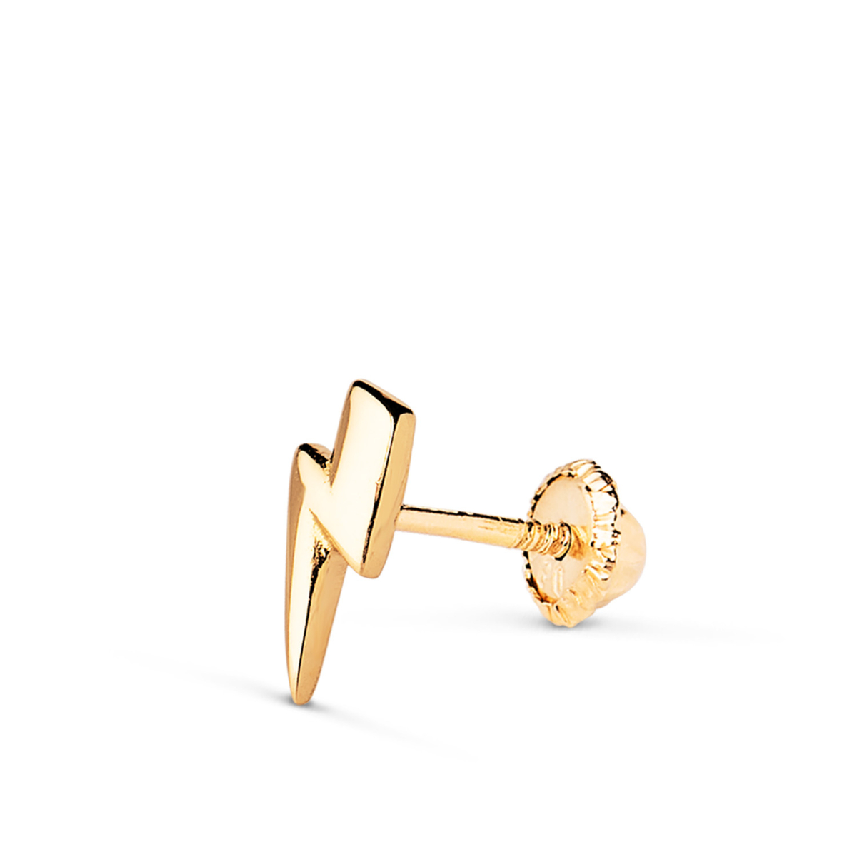 18K PIERCING ORO AMARILLO RAYO LISO. MEDIDA: 8X4 MM CIERRE TUERCA 0