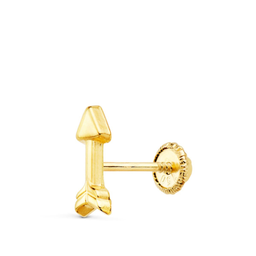 18K PIERCING OREJA ORO AMARILLO FLECHA LISA 9X3.5 MM (MÍNIMO 3 UNIDADES) 0,18gr