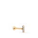 18K PIERCING DE OREJA ORO AMARILLO BARRITA CON CIRCONITAS 5X2 MM. GRUESO BARRA 1.20 MM. CIERRE TUERCA 0