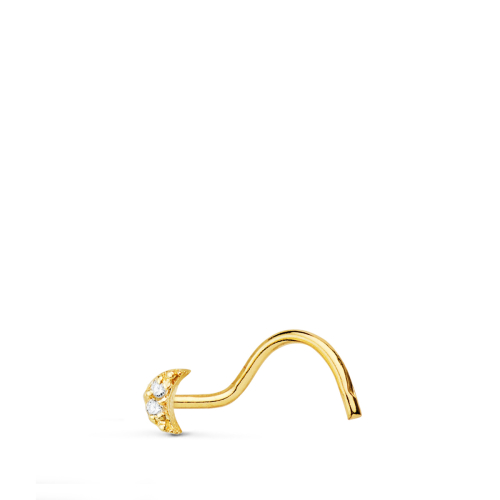 18K PIERCING ORO AMARILLO NARIZ LUNA 3 MM 0