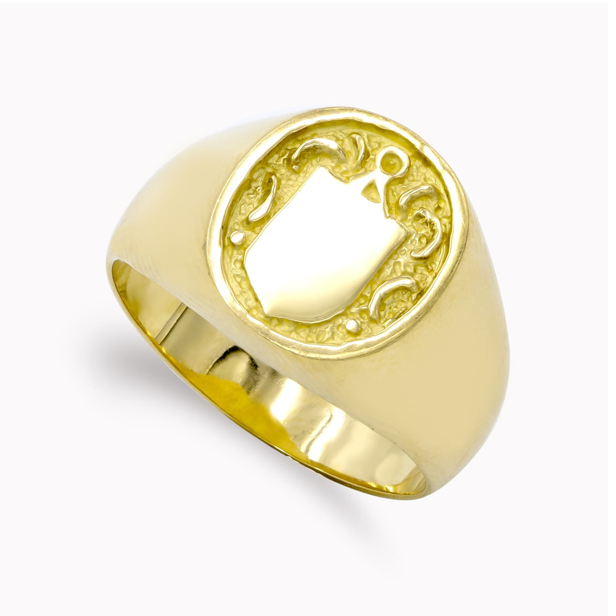 18K SELLO ORO AMARILLO HERALDICO CABEZA OVAL 8