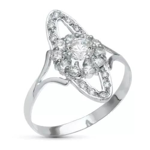 18K SORTIJA ORO BLANCO MOTIVO CALADO 20X9 MM CON CIRCONITAS. ANCHO: 20 MM 2