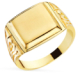 18K SELLO ORO AMARILLO CON TALLADOS LATERALES CABEZA RECTANGULAR 11X10 MM 5