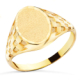 18K SELLO ORO AMARILLO CADETE MACIZO TALLADO CABEZA OVAL. ZONA GRABADO 13X9MM 5