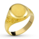 18K SELLO ORO AMARILLO MACIZO OVAL MOTIVO LATERAL. ZONA GRABADO: 12X11 MM 4