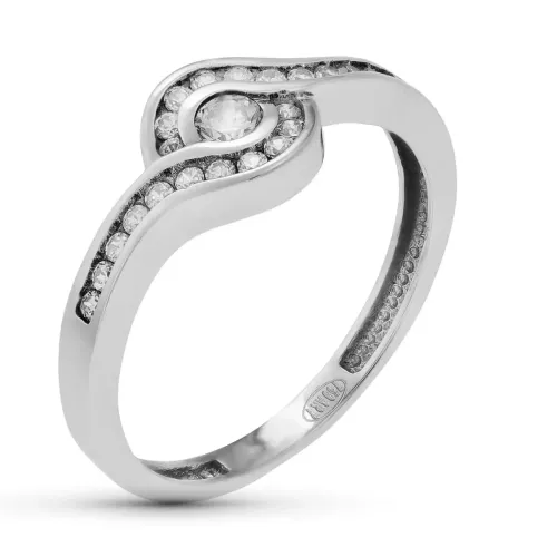 18K SORTIJA ORO BLANCO CON CIRCONITAS. ANCHO: 7