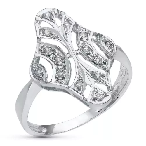 18K SORTIJA ORO BLANCO MOTIVO LANZADERA 20X15 MM CON CIRCONITAS. ANCHO: 20 MM 2