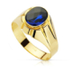 18K SELLO ORO AMARILLO CABALLERO PIEDRA OVAL ZAFIRO SPINEL 10 X8 MM 3