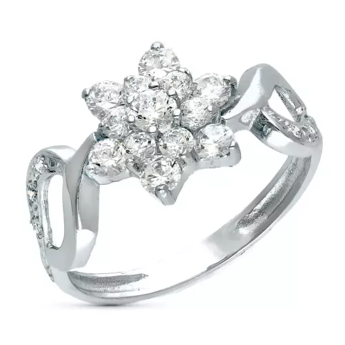 18K SORTIJA ORO BLANCO CUAJO CON CIRCONITAS. ANCHO 10 MM 2