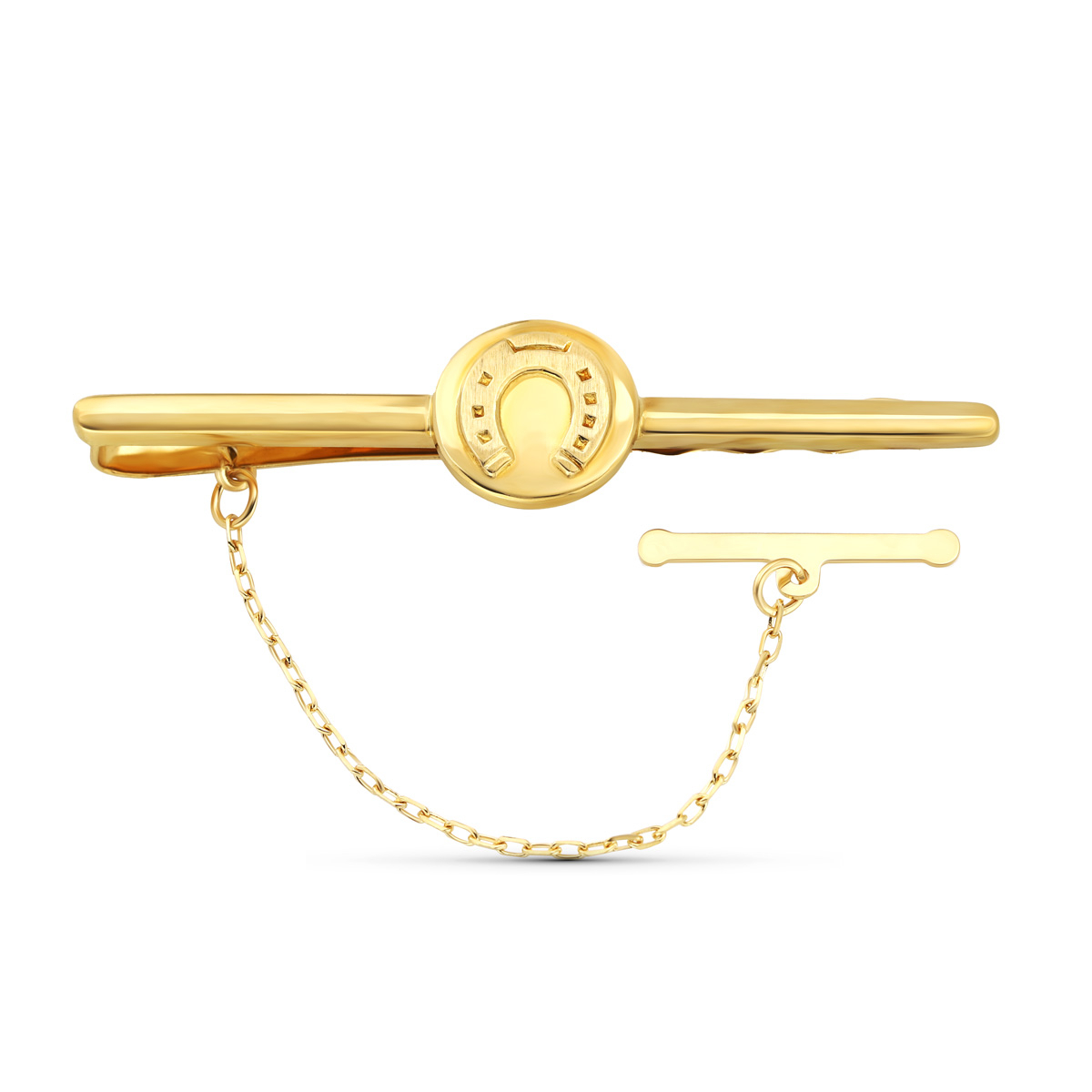 18K PISACORBATA CLIP DE CORBATA ORO AMARILLO HERRADURA 4