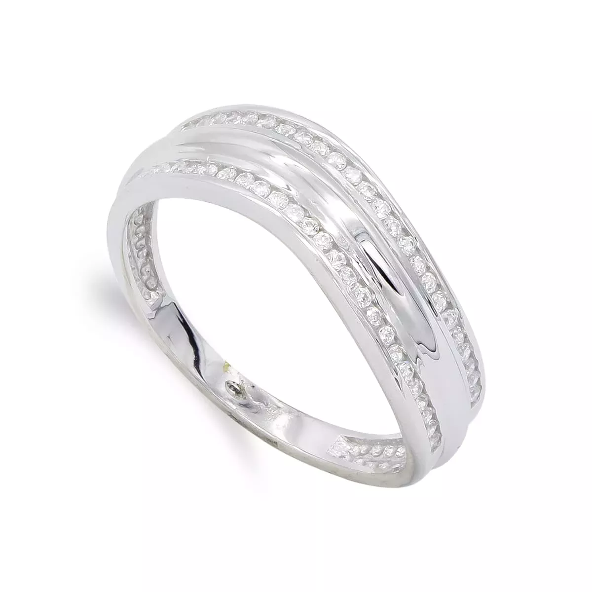 18K SORTIJA ORO BLANCO CON CIRCONITAS. ANCHO: 6 MM 3