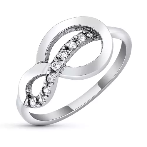 18K SORTIJA ORO BLANCO NUDO CON CIRCONITAS. ANCHO: 10 MM 3