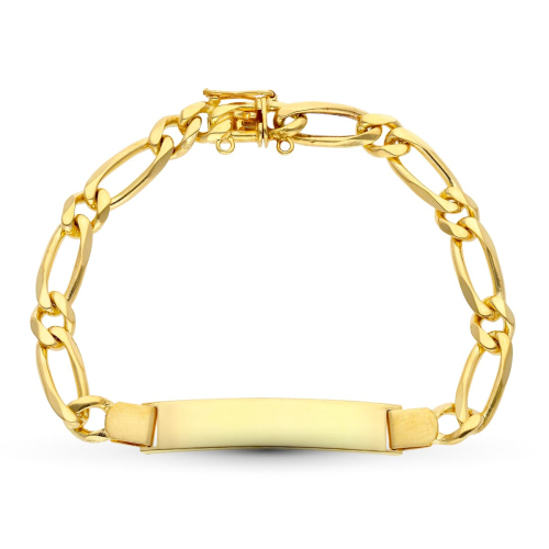 18K ESCLAVA ORO AMARILLO MACIZA 21CM 7 MM 25