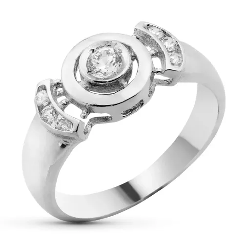 18K SORTIJA ORO BLANCO PIEDRA CON CIRCONITAS. 3