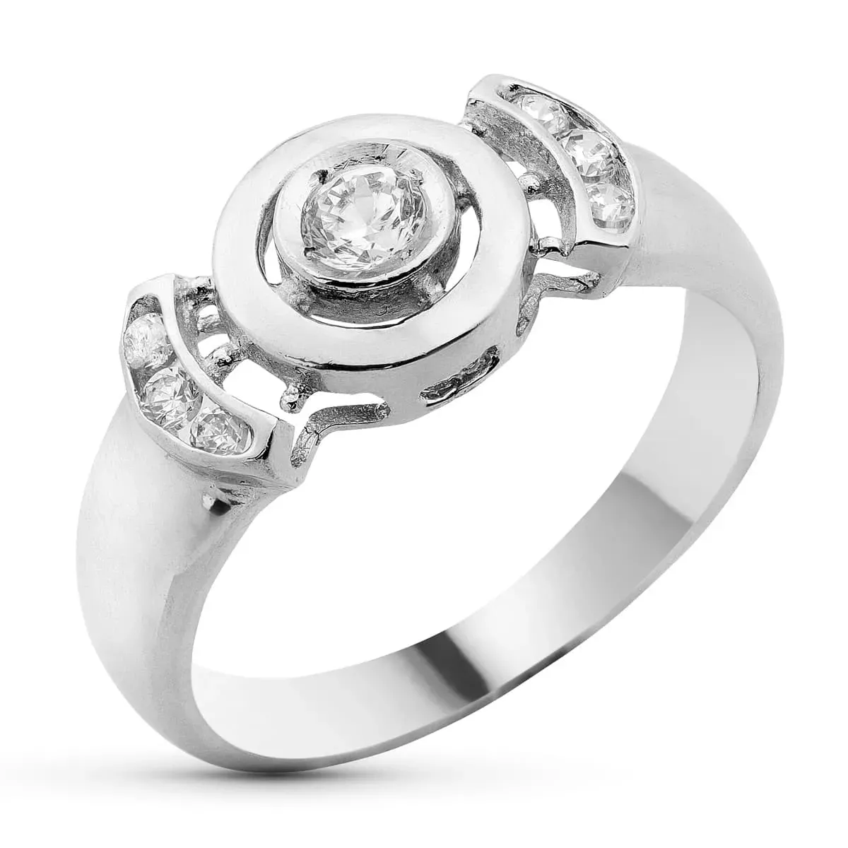 18K SORTIJA ORO BLANCO PIEDRA CON CIRCONITAS. 3