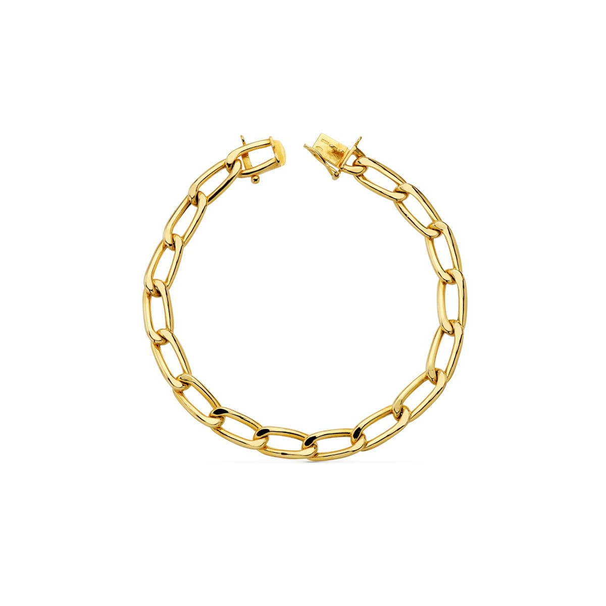 18K PULSERA ORO AMARILLO BILBAO HUECA 22 CM 13