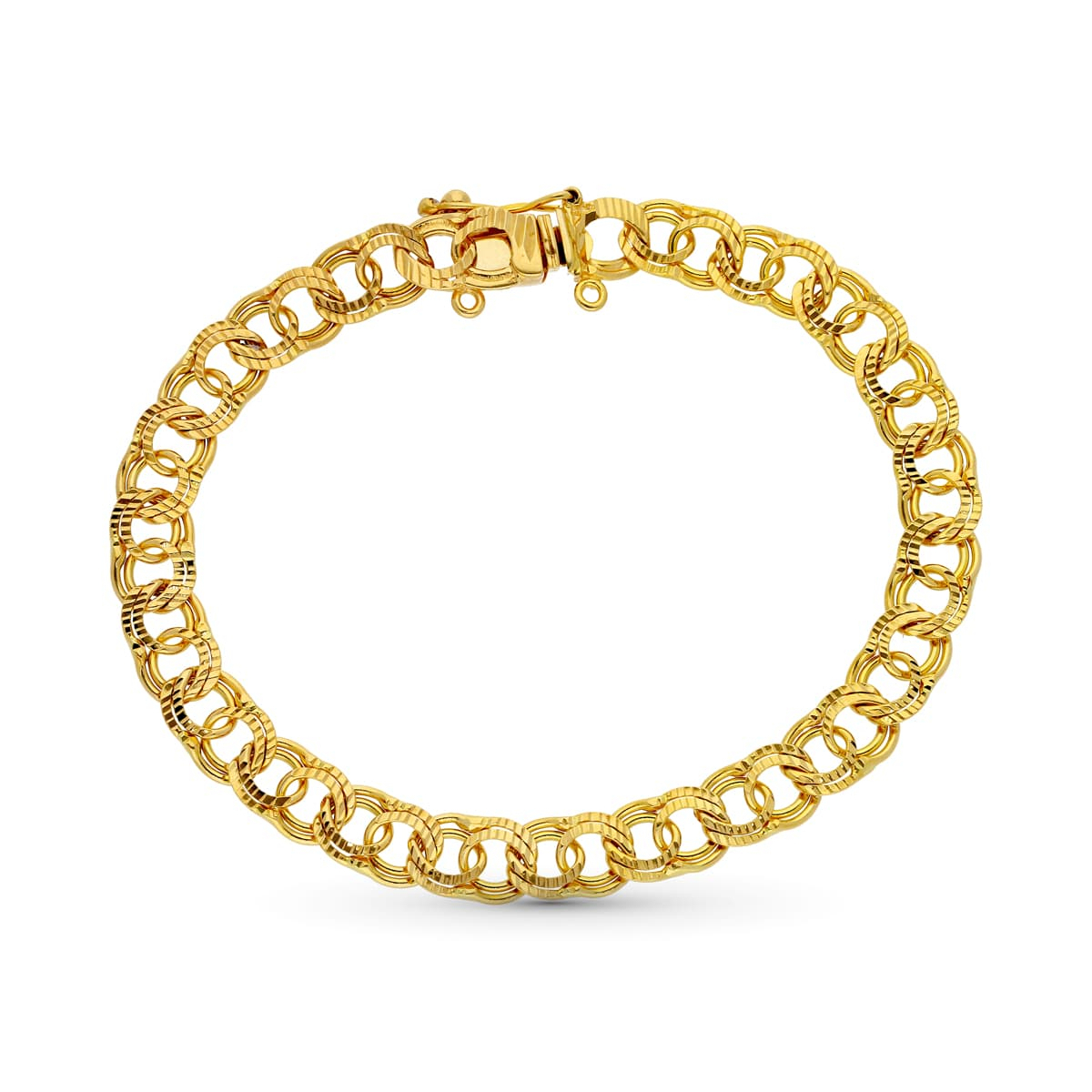 18K PULSERA ORO AMARILLO HUNGARA 20.5 CM 7 MM 12