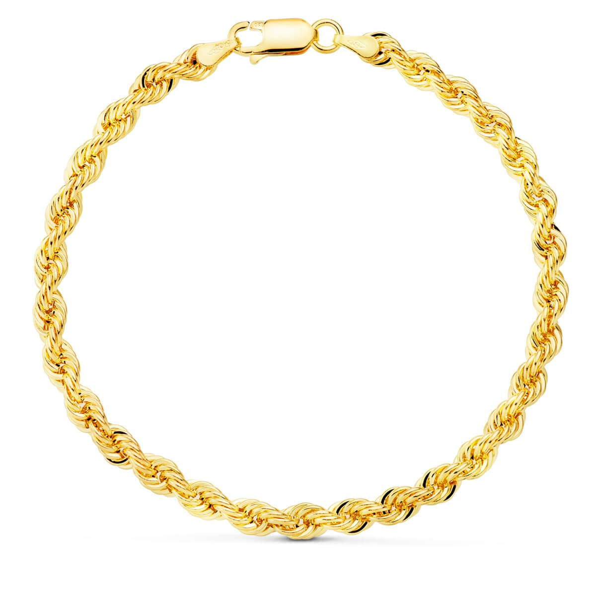 18K PULSERA ORO AMARILLO CORDON SALOMONICO. ANCHO 4