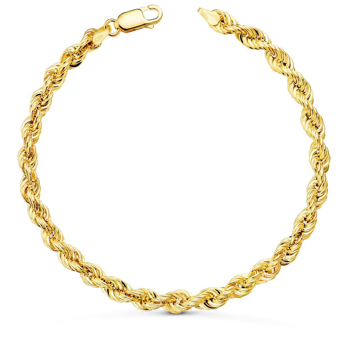 18K PULSERA ORO AMARILLO CORDON SALOMONICO. ANCHO 4