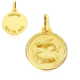 18K PLACA HOROSCOPO ORO AMARILLO PISCIS 16 MM 1