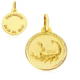 18K PLACA HOROSCOPO ORO AMARILLO ESCORPIO 16 MM 1