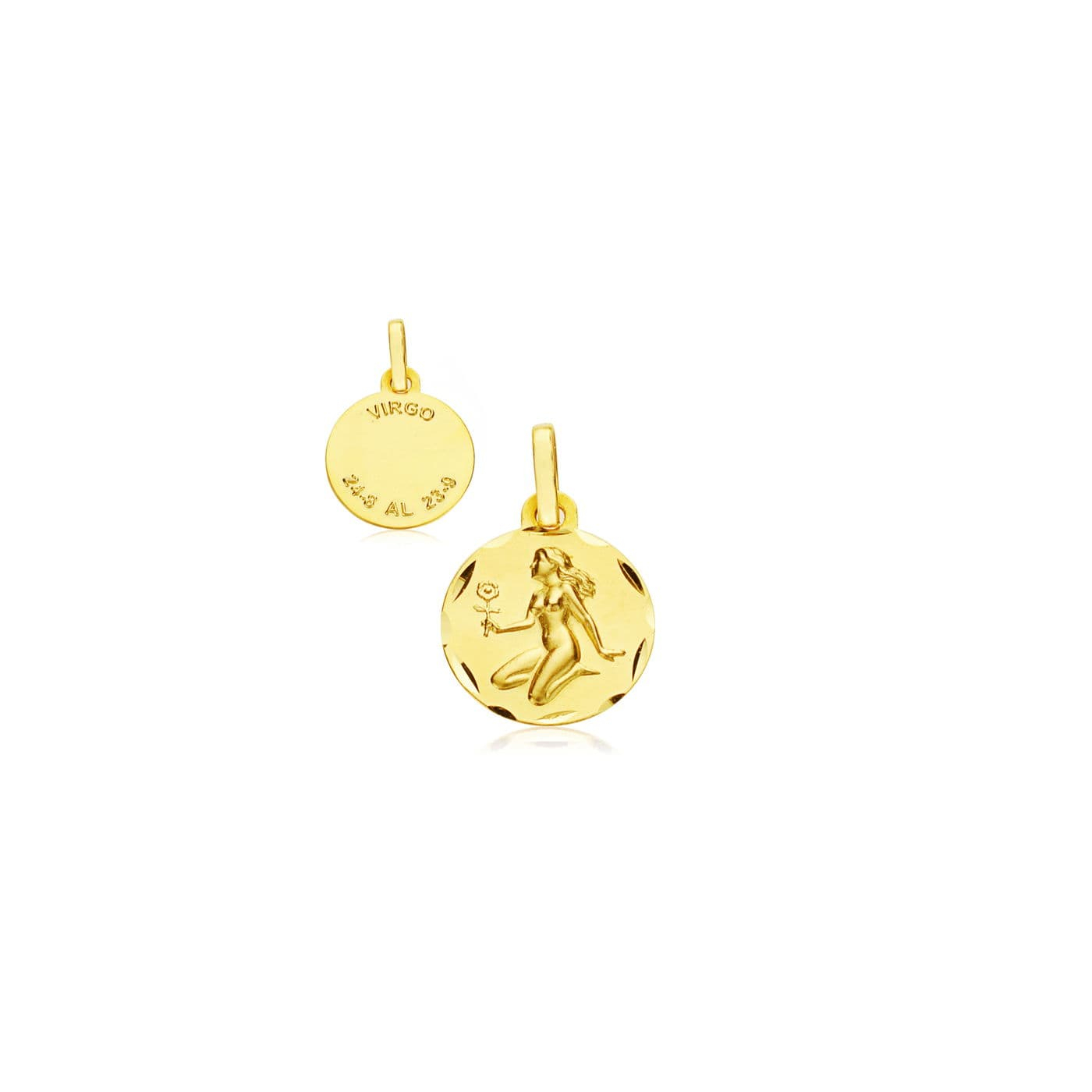 18K HOROSCOPO ORO AMARILLO VIRGO 13 MM 1