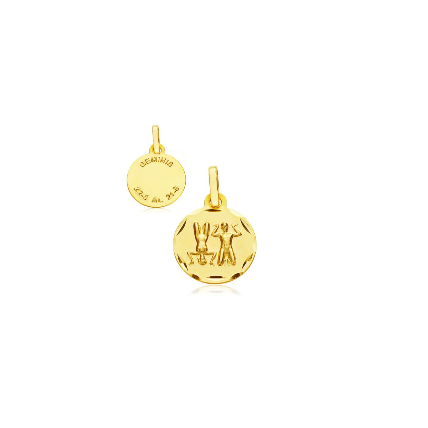 18K HOROSCOPO ORO AMARILLO GEMINIS 13 MM 1