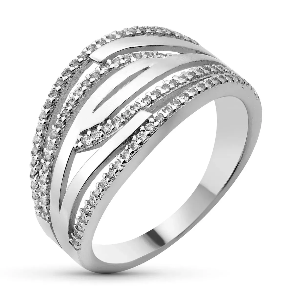 18K SORTIJA ORO BLANCO CON CIRCONITAS. ANCHO: 11 MM 3