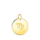 18K HOROSCOPO ORO AMARILLO VIRGO EN FRANCES BRILLO 16 MM 0