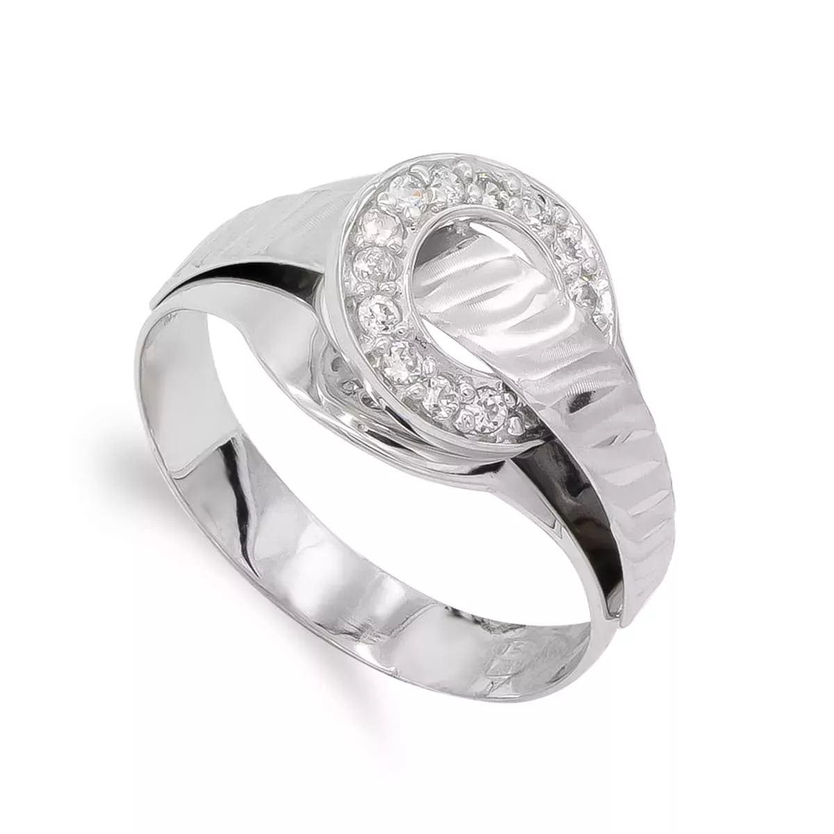 18K SORTIJA ORO BLANCO CON CIRCONITAS. ANCHO: 10 MM 3