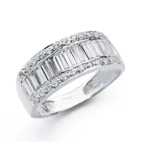 18K SORTIJA ORO BLANCO CON CIRCONITAS. ANCHO: 8 MM 3