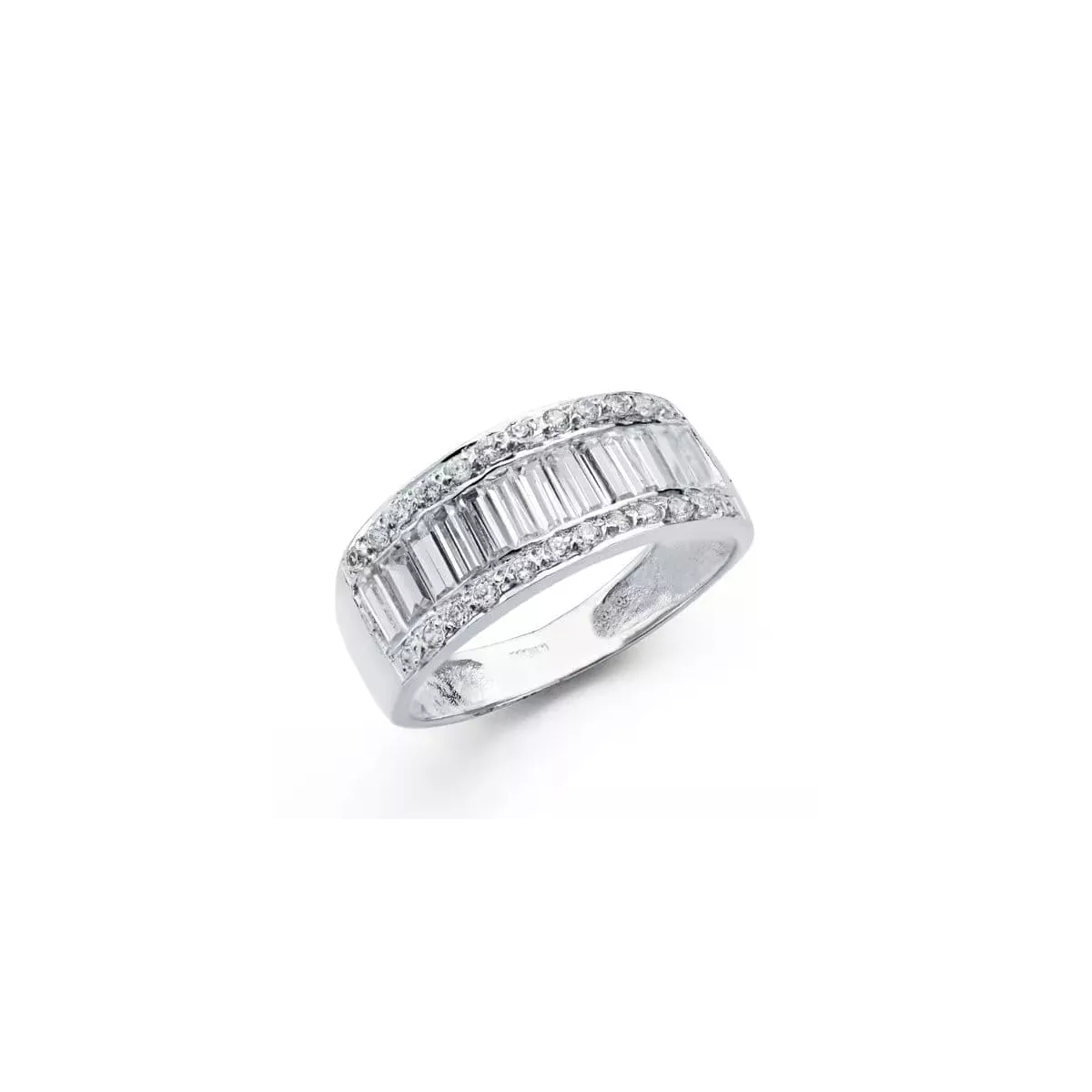 18K SORTIJA ORO BLANCO CON CIRCONITAS. ANCHO: 8 MM 3