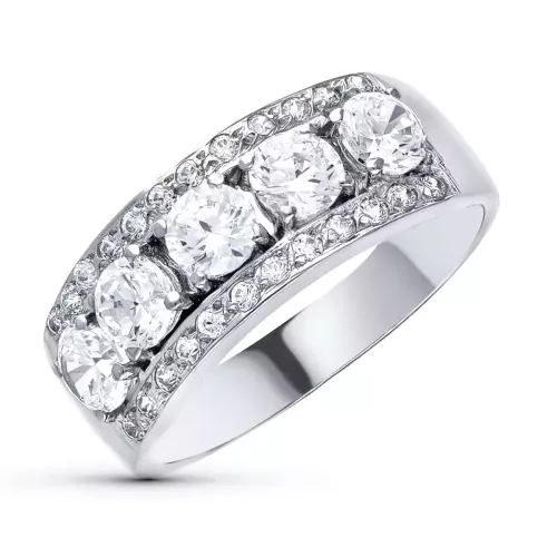 18K SORTIJA ORO BLANCO CON CIRCONITAS. ANCHO 7 MM 4