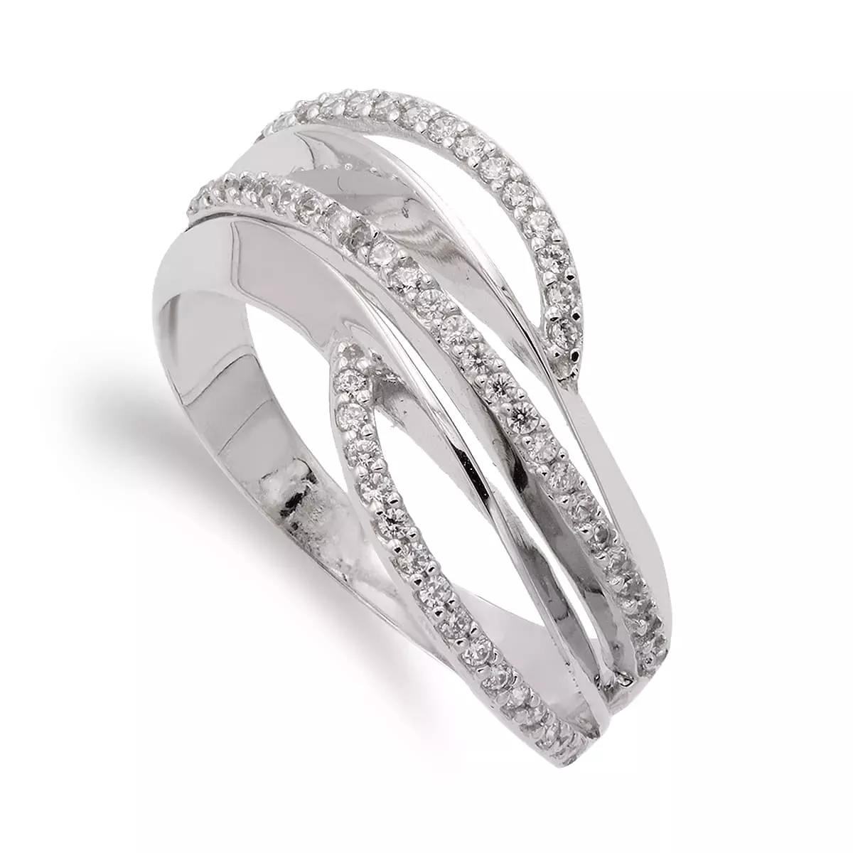 18K SORTIJA ORO BLANCO CON CIRCONITAS. ANCHO: 10 MM 4