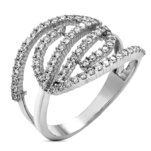 18K SORTIJA ORO BLANCO CON CIRCONITAS. ANCHO: 14 MM 4