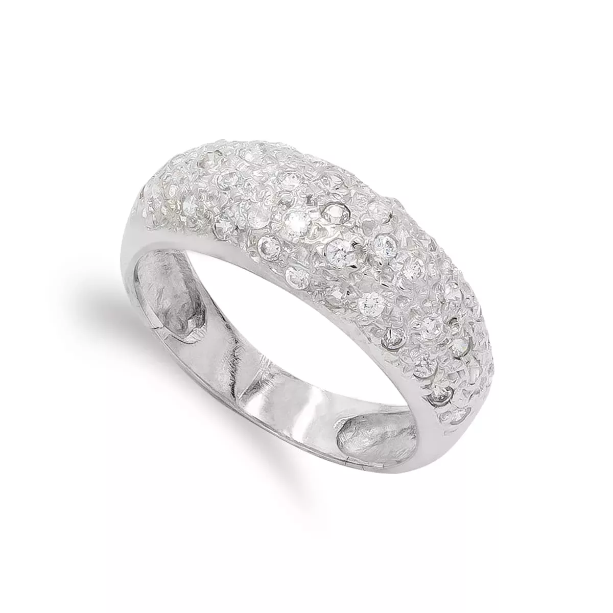 18K SORTIJA ORO BLANCO CON CIRCONITAS. ANCHO: 7