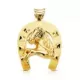 9K COLGANTE ORO AMARILLO HERRADURA CABALLO 40X35 MM 19