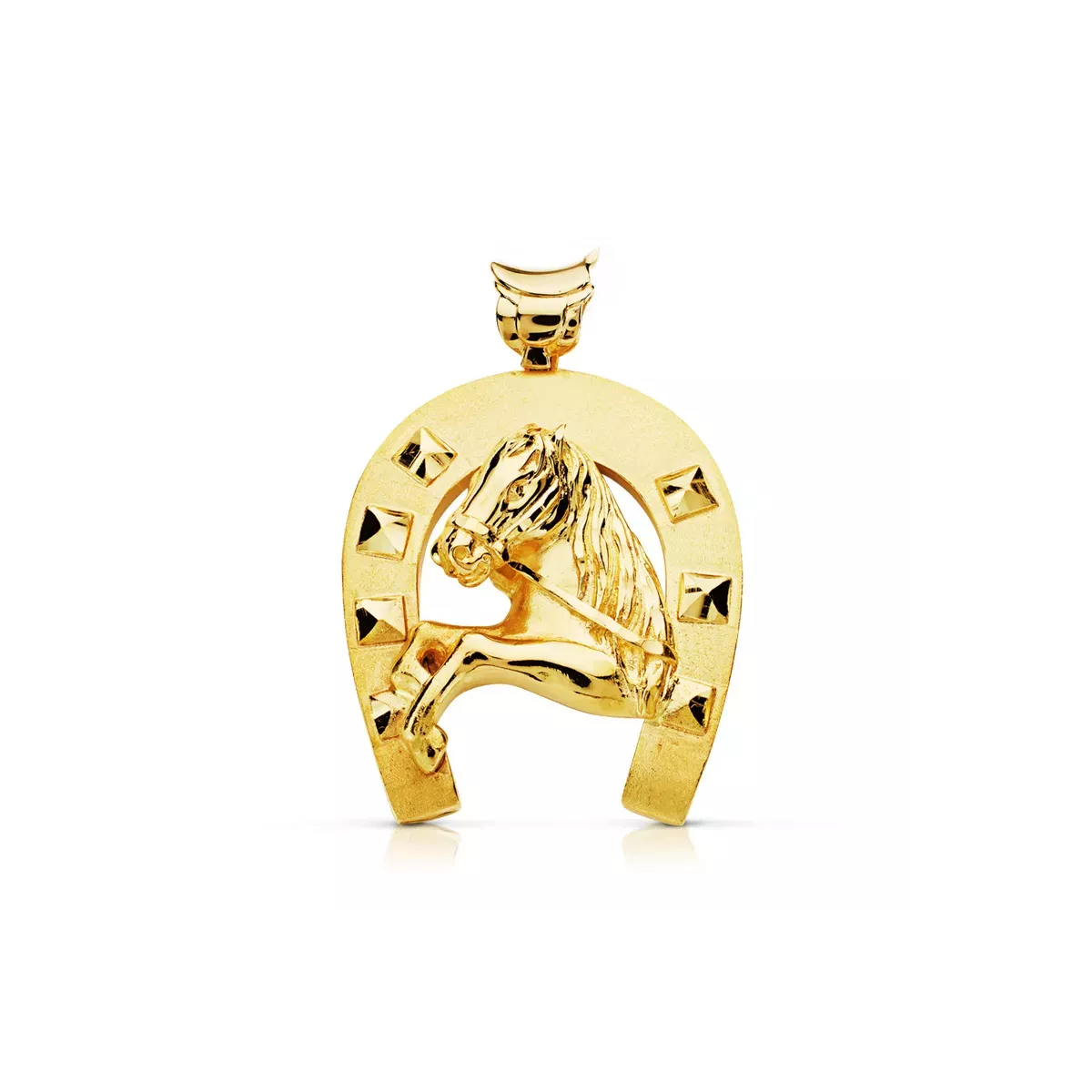 9K COLGANTE ORO AMARILLO HERRADURA CABALLO 40X35 MM 19