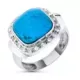 18K SORTIJA ORO BLANCO CON TURQUESA DE 12 MM Y CIRCONITAS. ANCHO: 17 MM 5