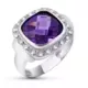 18K SORTIJA ORO BLANCO CON AMATISTA DE 12 MM Y CIRCONITAS. ANCHO: 17 MM 5