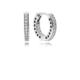 Pendientes de aro en plata de ley Corazones de PANDORA 296317CZ