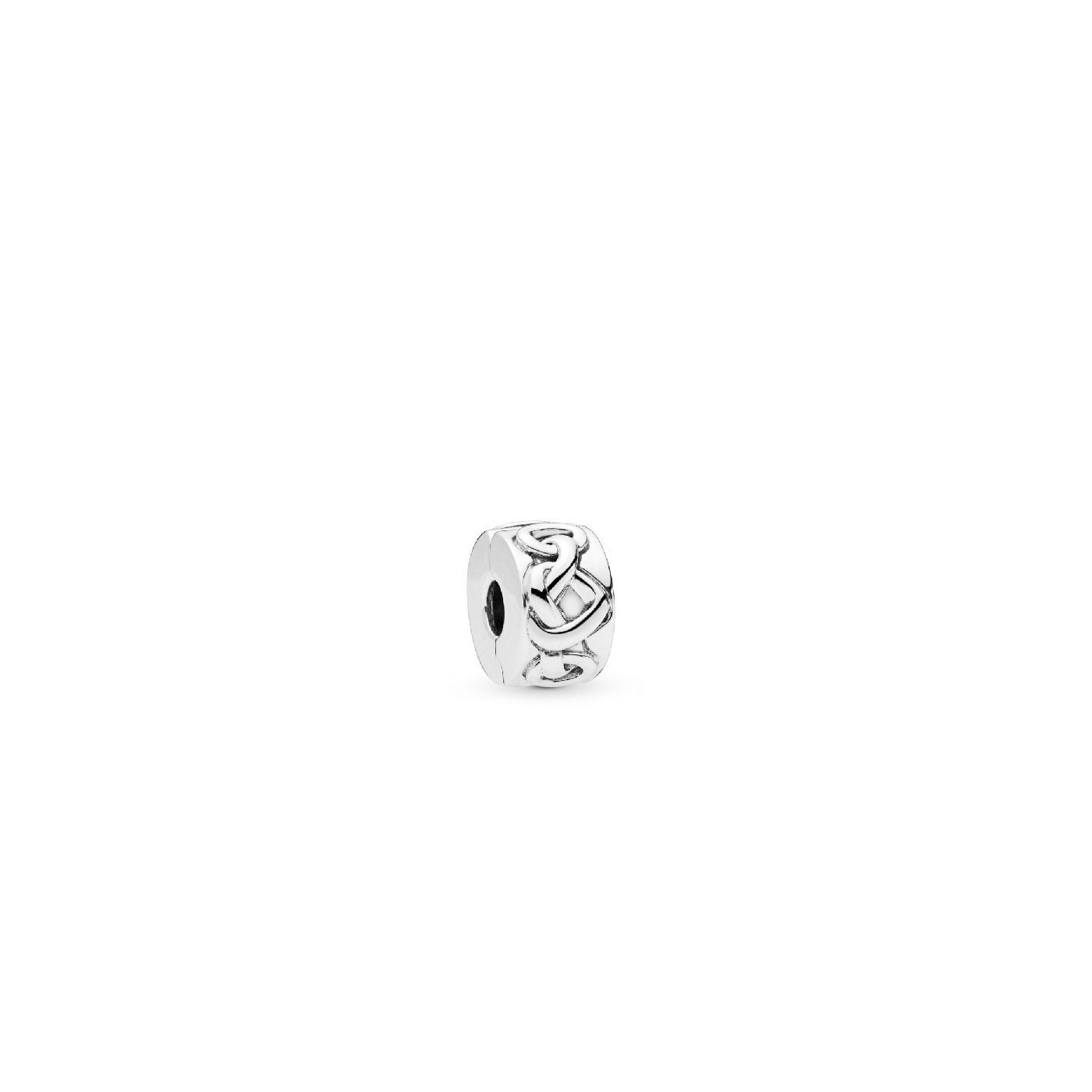 Clip Corazones Anudados en plata de primera ley 798035