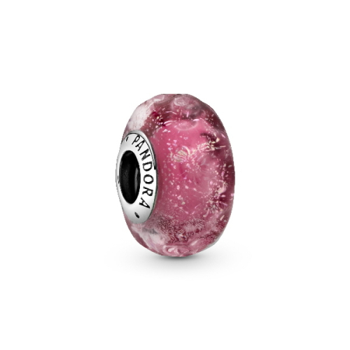 Wavy sterling silver charm with iridesce - 798872C00