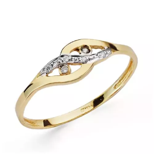 18K SORTIJA ORO BICOLOR CON CIRCONITAS 1